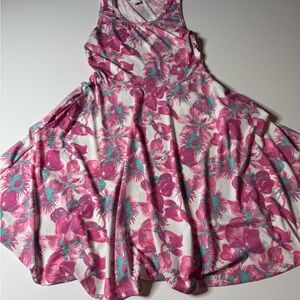 LuLaRoe Pink and Blue Floral Dress